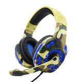 Camouflage Headset Bass Gaming Headphones Game Earphones