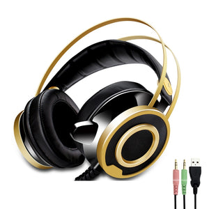 New Gaming Headset Wired PC Stereo Earphones Headphones
